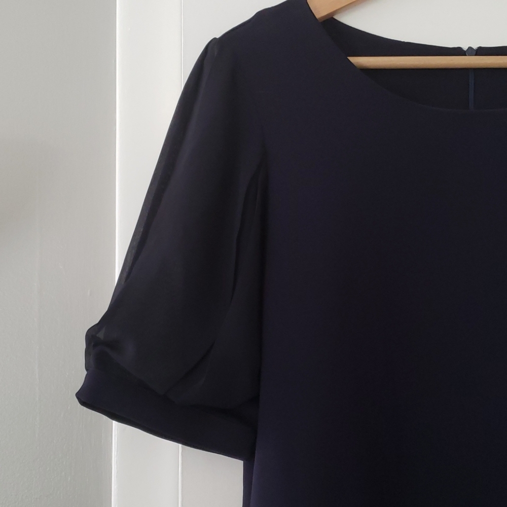 60's style navy shift dress